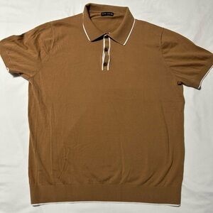 Men's Vintage Brown Knit Shirt